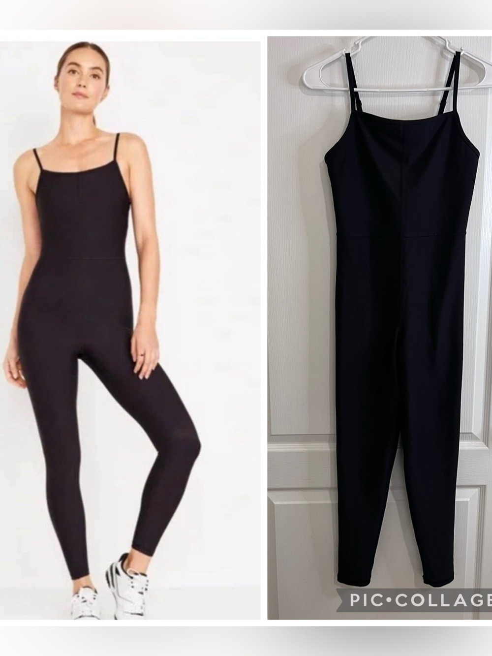 Old Navy active powersoft go dry Black Slim Strap Jumpsuit size S
